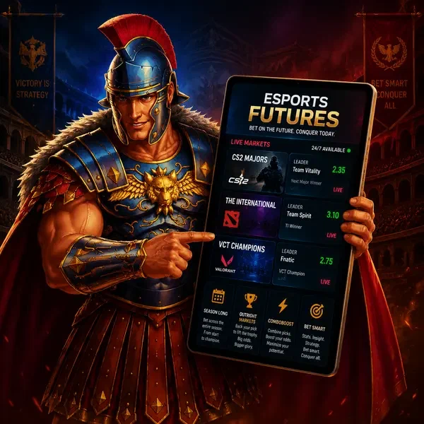 Maximus commanding esports betting strategy at Season-Long Esports Markets and Outright Betting arena