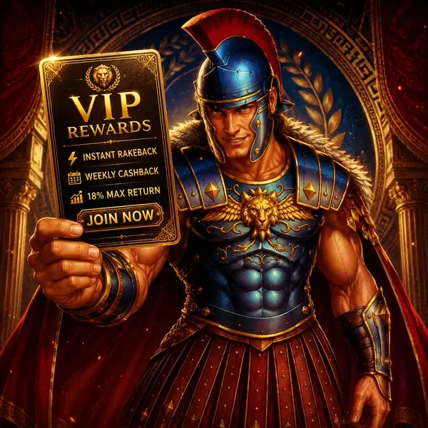 Maximus displays VIP rewards card after Roman sign up for exclusive benefits